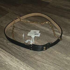 Stylish Black and Gold Women's Chain Belt